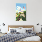 Uitzicht van het vlaggenbekken en de zuidwand canvas afdruk (Insitu (Slaapkamer))