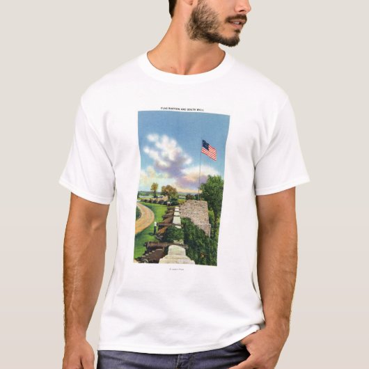 Uitzicht van het vlaggenbekken en de zuidwand t-shirt (Voorkant)
