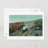 Uitzicht van het vliegtuig van de Train van Shattu Briefkaart (Voorkant / Achterkant)