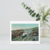 Uitzicht van het vliegtuig van de Train van Shattu Briefkaart (Staand voorkant)