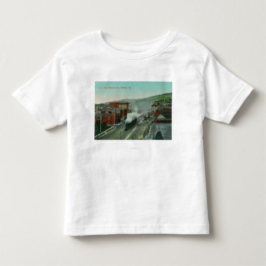 Uitzicht van het vliegtuig van de Train van Shattu Kinder Shirts (Voorkant)