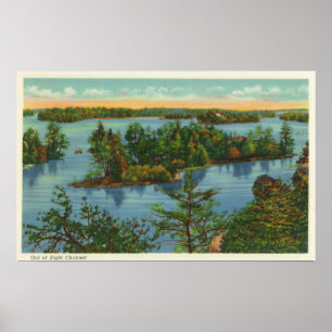 Uitzicht van het vliegtuig van het Kanaal van de A Poster