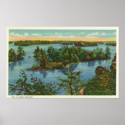 Uitzicht van het vliegtuig van het Kanaal van de A Poster (Voorkant)