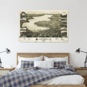 Uitzicht van het vogelmeer van Genève, Wisconsin ( Canvas Afdruk (Insitu (Slaapkamer))