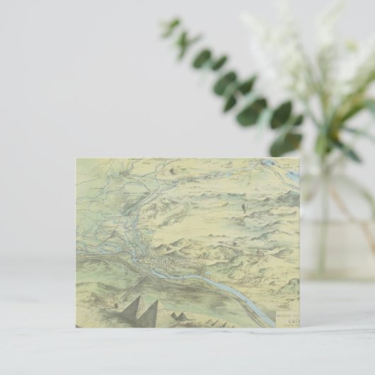 Uitzicht van het vogeloog van Caïro Briefkaart (Staand voorkant)