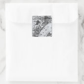 Uitzicht van het vogeloog van de Theems Vierkante Sticker (Tas)