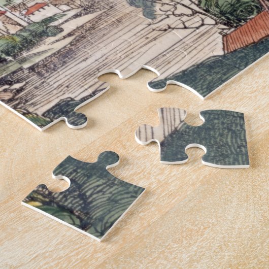 Uitzicht van het vogeloog van Praag van de Neurenb Legpuzzel (Zijkant)