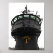 Uitzicht van het voorste gedeelte van de bovenbouw poster (Voorkant)