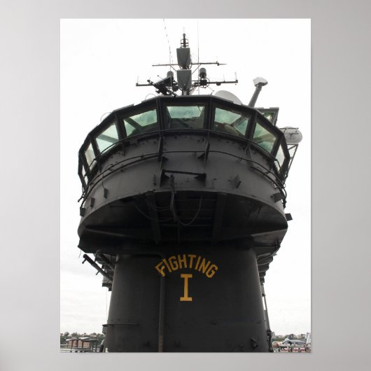 Uitzicht van het voorste gedeelte van de bovenbouw poster (Voorkant)