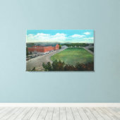 Uitzicht van het WA State College Gym en Canvas Afdruk (Insitu (Houten vloer))