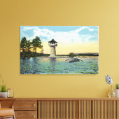 Uitzicht van het waarnemingscentrum voor het spoel canvas afdruk (Insitu (Woonkamer))