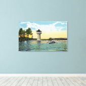 Uitzicht van het waarnemingscentrum voor het spoel canvas afdruk (Insitu (Houten vloer))