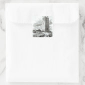 Uitzicht van het Washington Monument Vierkante Sticker (Tas)