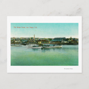 Uitzicht van het Water FrontSan Diego, CA Briefkaart