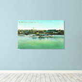 Uitzicht van het Water FrontSan Diego, CA Canvas Afdruk (Insitu (Houten vloer))