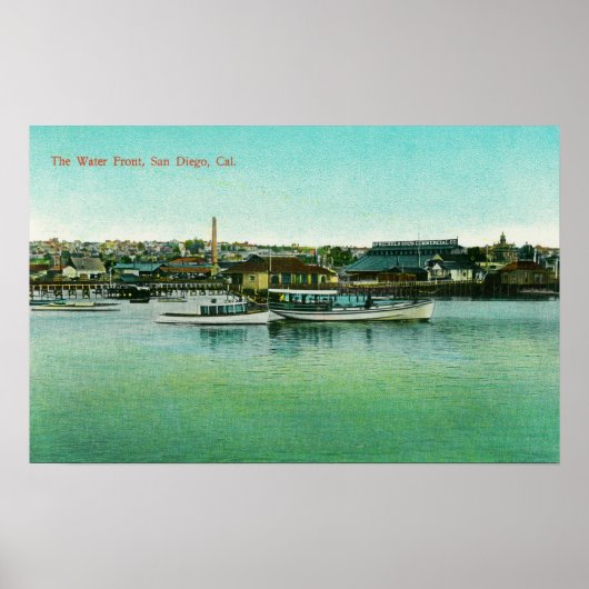 Uitzicht van het Water FrontSan Diego, CA Poster (Voorkant)