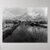 Uitzicht van het waterfront in Valdez, Alaska Foto Poster (Voorkant)
