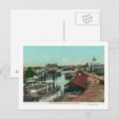 Uitzicht van het WaterfrontStockton, CA Briefkaart (Voorkant / Achterkant)
