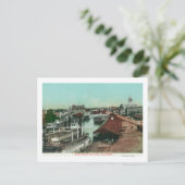 Uitzicht van het WaterfrontStockton, CA Briefkaart (Staand voorkant)