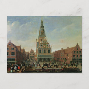 Uitzicht van het Weighhouse en de Kaas Markt Briefkaart