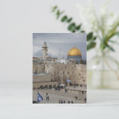 Uitzicht van het Westerne Wall Plaza, laat in de n Briefkaart (Staand voorkant)