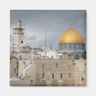 Uitzicht van het Westerne Wall Plaza, laat in de n Magneet