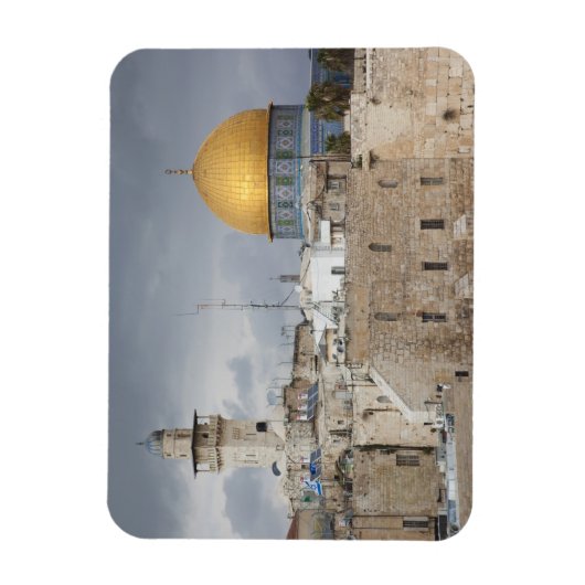 Uitzicht van het Westerne Wall Plaza, laat in de n Magneet (Verticaal)