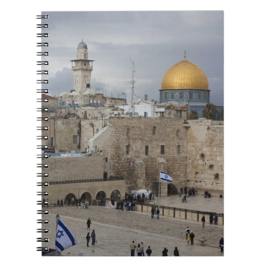 Uitzicht van het Westerne Wall Plaza, laat in de n Notitieboek (Voorkant)