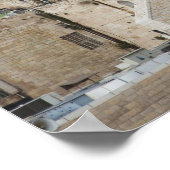 Uitzicht van het Westerne Wall Plaza, laat in de n Poster (Hoek)