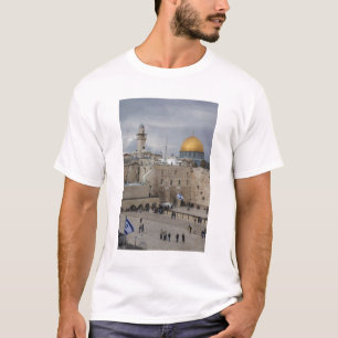 Uitzicht van het Westerne Wall Plaza, laat in de n T-shirt