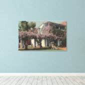 Uitzicht van het Wisteria Pergola, Oasis Hotel Canvas Afdruk (Insitu (Houten vloer))