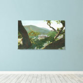 Uitzicht van het Witter Medical Springs Hotel Canvas Afdruk (Insitu (Houten vloer))