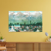 Uitzicht van het woongebied van de stad canvas afdruk (Insitu (Woonkamer))