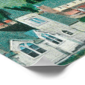 Uitzicht van het woongebied van de stad poster (Hoek)