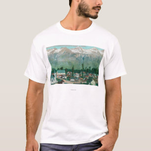 Uitzicht van het woongebied van de stad t-shirt