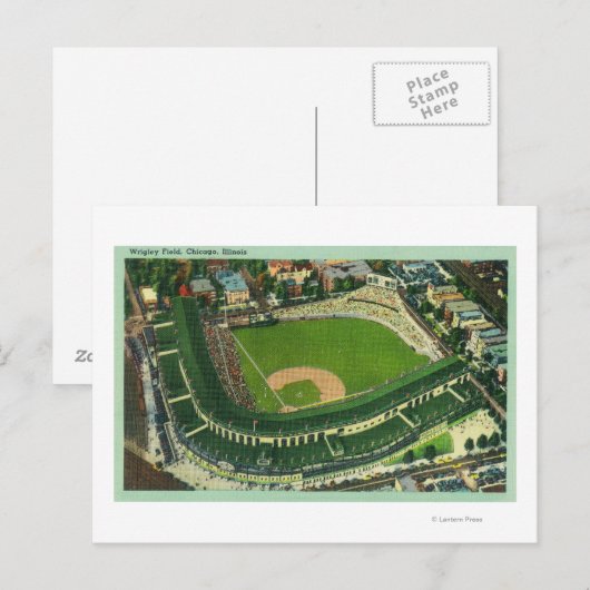 Uitzicht van het Wrigley-veld # 2Chicago, IL Briefkaart (Voorkant / Achterkant)
