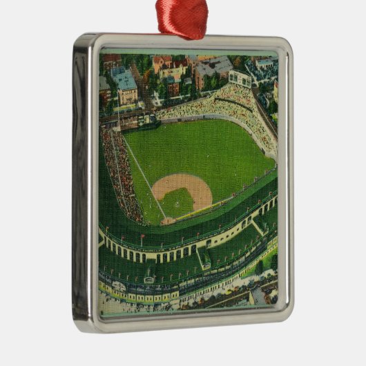 Uitzicht van het Wrigley-veld # 2Chicago, IL Metalen Ornament (Rechts)