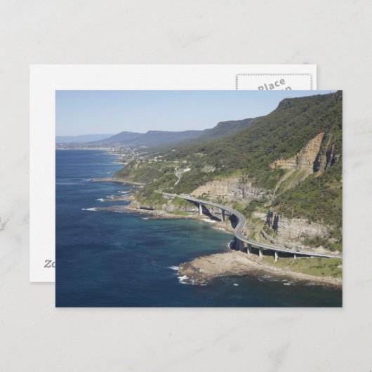 Uitzicht van het Zee Cliff Bridge bij Wollongong,  Briefkaart (Voorkant / Achterkant)