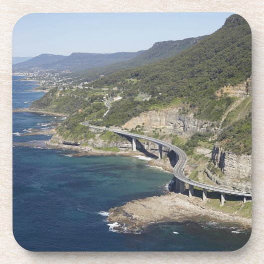 Uitzicht van het Zee Cliff Bridge bij Wollongong,  Drankjes Onderzetter (Voorkant)