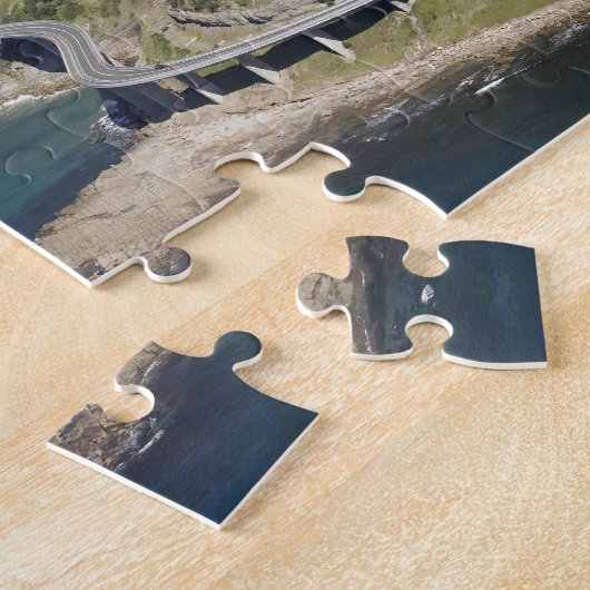 Uitzicht van het Zee Cliff Bridge bij Wollongong,  Legpuzzel (Zijkant)