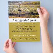 Uitzicht van het Zee in Scheveningen, Antiek winke Flyer (Hand)