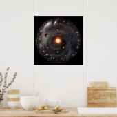 Uitzicht van het zonnestelsel poster (Keuken)