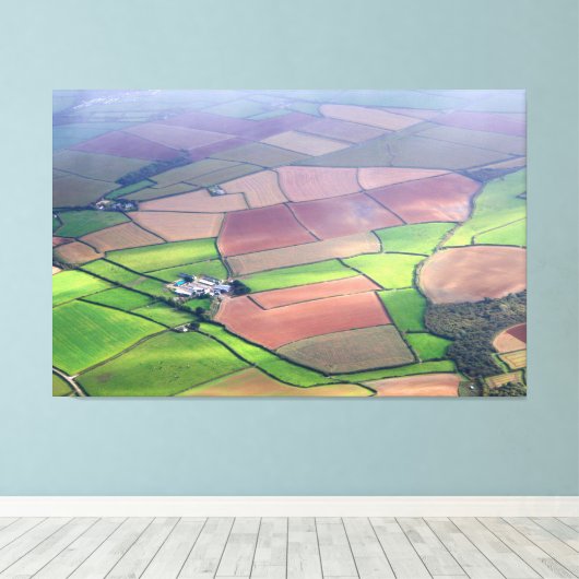 Uitzicht van het zuidelijk deel van Engeland gepla Canvas Afdruk (Insitu (Houten vloer))