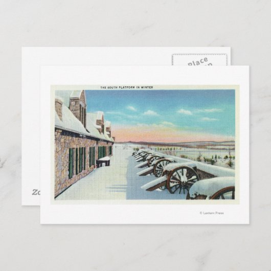 Uitzicht van het zuidelijke platform in de winter briefkaart (Voorkant / Achterkant)