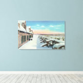 Uitzicht van het zuidelijke platform in de winter canvas afdruk (Insitu (Houten vloer))