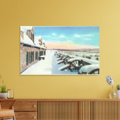 Uitzicht van het zuidelijke platform in de winter canvas afdruk (Insitu (Woonkamer))