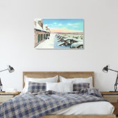 Uitzicht van het zuidelijke platform in de winter canvas afdruk (Insitu (Slaapkamer))