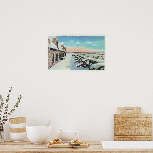 Uitzicht van het zuidelijke platform in de winter poster (Keuken)