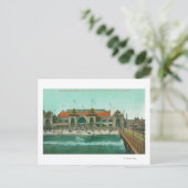 Uitzicht van het zwempaviljoen en de elektrische p briefkaart (Staand voorkant)