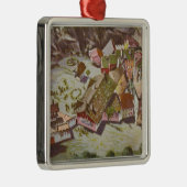 Uitzicht van het Zwitserse dorp Metalen Ornament (Rechts)